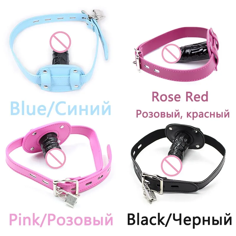 Dildos Ball Gag BDSM Bondage Restraints Open Mouth Dildo Harness Strap Gag Sex Toy For Couple Oral Fixation Fetish Cosplay Slave