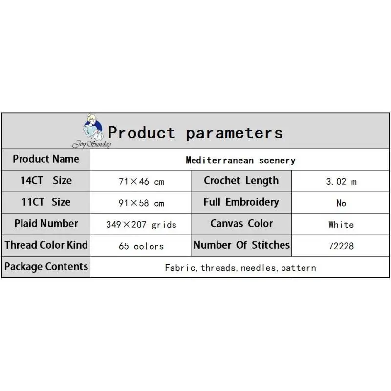 DIY morza śródziemnego druk widoku zestaw do haftu krzyżykowego 14CT 11CT tkanina płócienna igła i nić zestaw do haftowania prezent do dekoracji domu