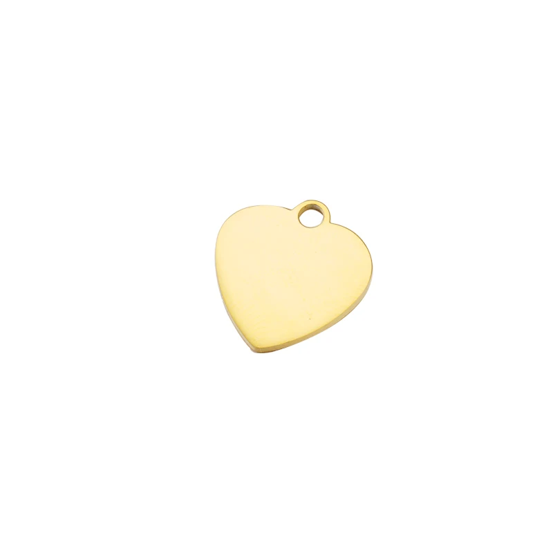 Fnixtar Mirror Polished Stainless Steel Love Heart Stamping Blanks Tags Charm Pendant Jewelry For Women DIY 17*16mm 20piece/lot