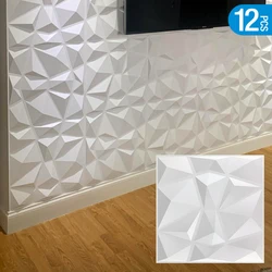 Panel de pared con diseño de diamante para decoración de habitación, papel tapiz 3D no autoadhesivo, pegatina de pared estética de los 90, 12 piezas, 30x30cm