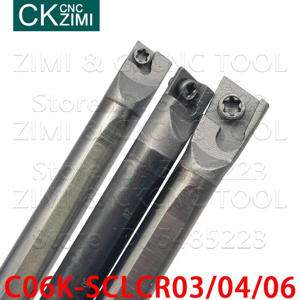 1 قطعة C06K-SCLCR03 C06K-SCLCR04 C06K-SCLCR06 التنغستن الصلب الداخلية وانتقل المخرطة بار حامل أدوات SCLCR ل CCMT 0401 0602 09T3