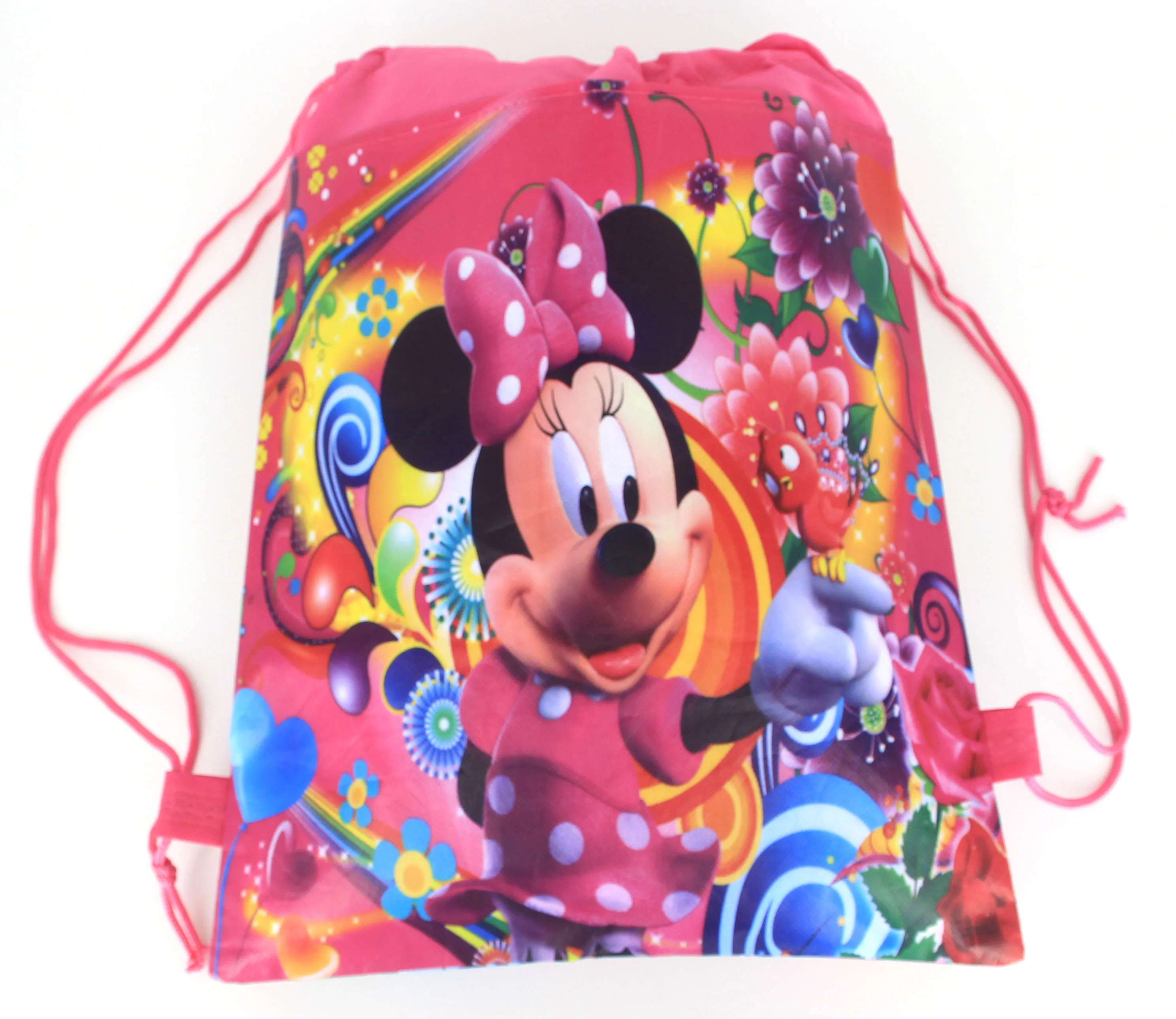 New Disney Mickey Minnie Mouse Non-woven Drawstring Backpack Gift Bag Storage Bag Kids Boy Girl favor school bags Party Supplies