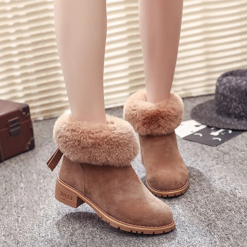 

Nice High-quality Winter Pop Snow Boots Fur Wool Winter Warm Shoes With Models Tgu89