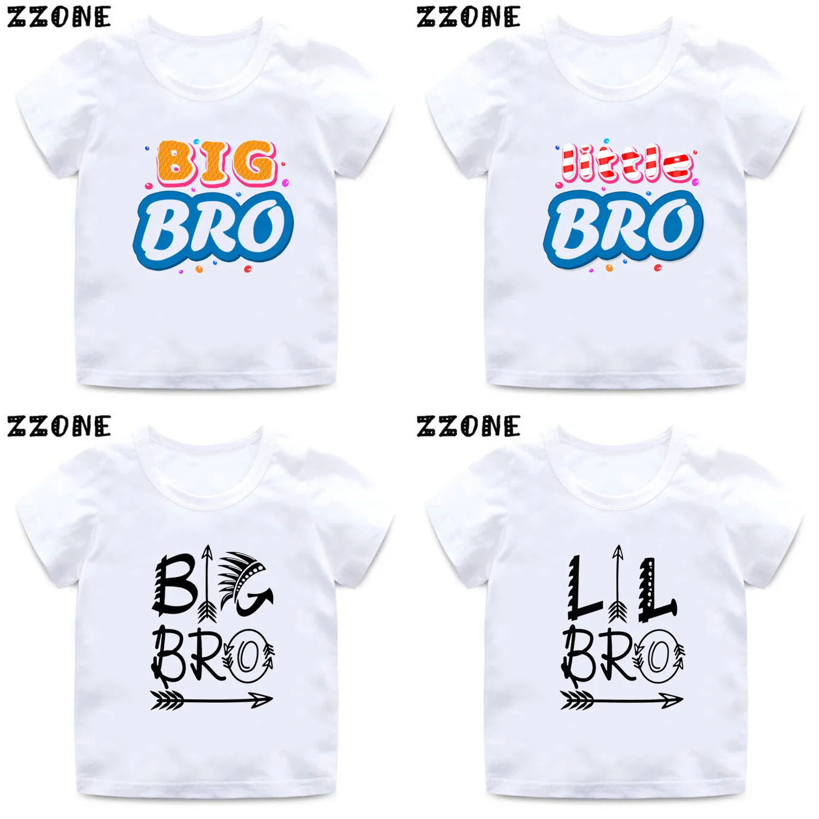 

Big Brother Little Brother Matching Clothes Kids Funny T shirt Dinosaur Truck Car Print Baby Boys T-shirts For Brothers,HKP5395