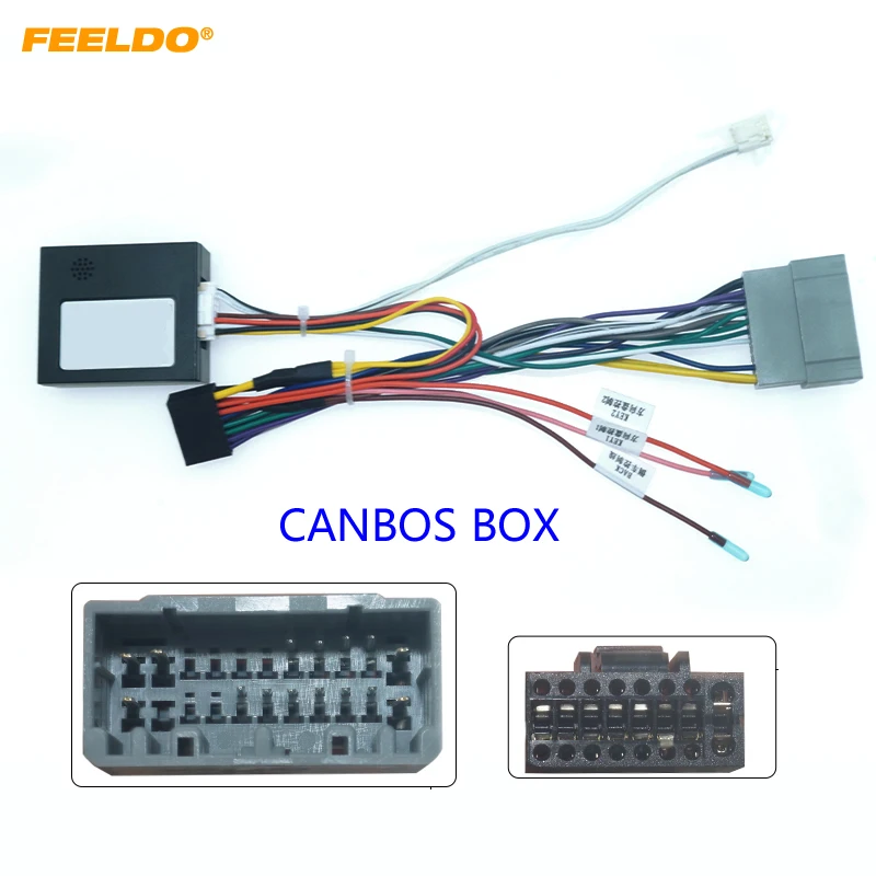 

FEELDO Car Audio 16PIN Android Power Cable Adapter With Canbus Box For Jeep Compass 07~09 Radio Wiring Harness #CA6553