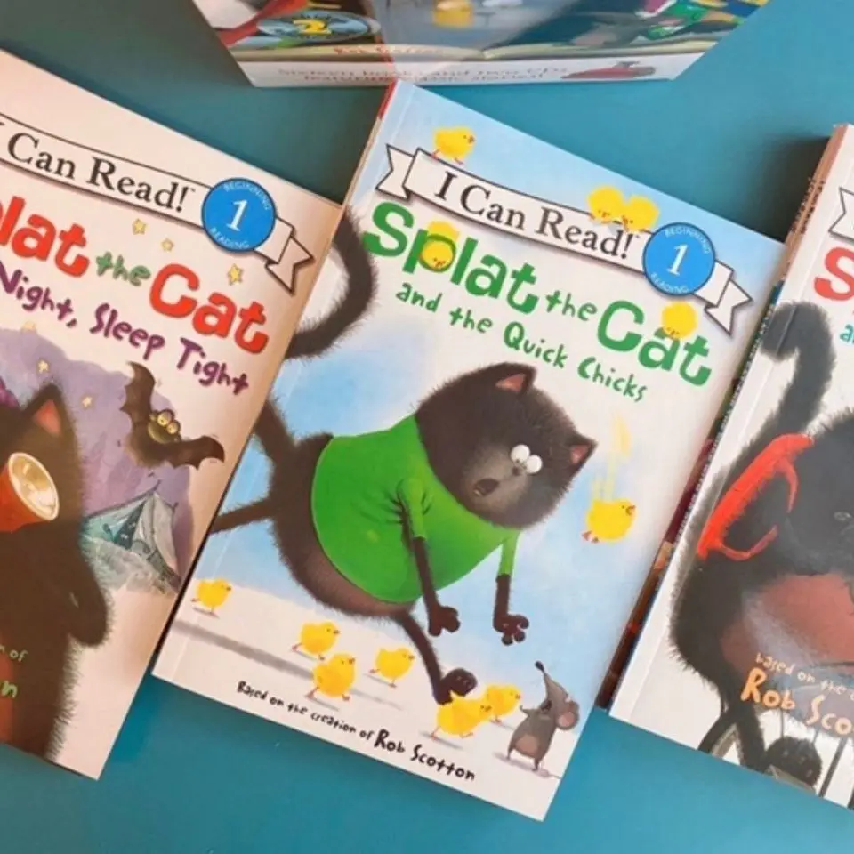 16 Books/Set I Can Read Splat the Cat English Story Book Children Early Educaction Reading Book Usborne Books Livros