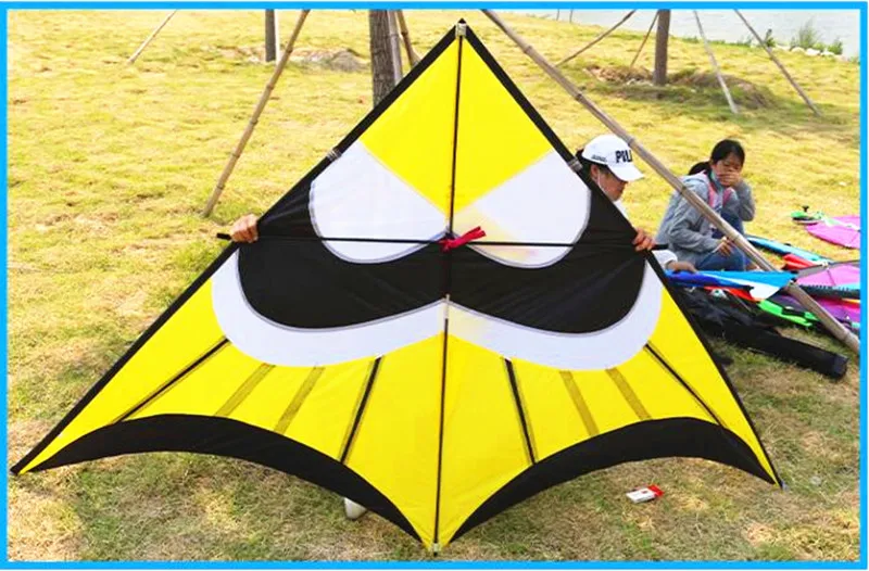 Gratis Verzending Driehoek Vliegeren Outdoor Speelgoed Nylon Bat Kite Fabriek Voor Kids Wiel Snake Eagle Scrupules Albatros Glow Cord