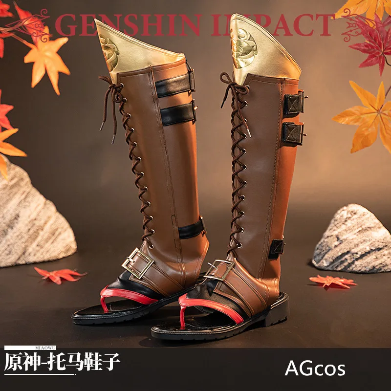 AGCOS Genshin Impact THOMA Cosplay Shoes Boots