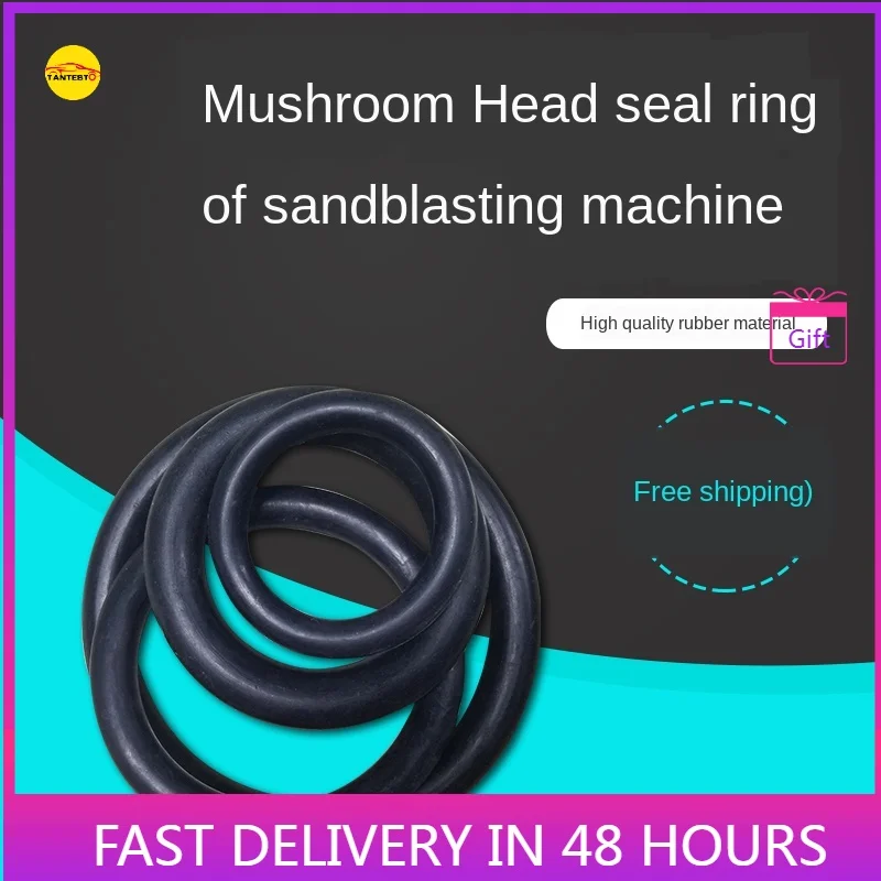 

High-pressure Mobile Sandblasting Machine Parts Sealing Ring High Wear-resistant Rubber Mushroom Head Iron Top Valve O-ring