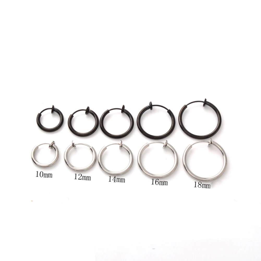 1 Piece Fashion Fake Nose Ring Goth Punk Lip Ear Nose Clip On Fake Septum Piercing Nose Ring Hoop Lip Hoop Rings Earring