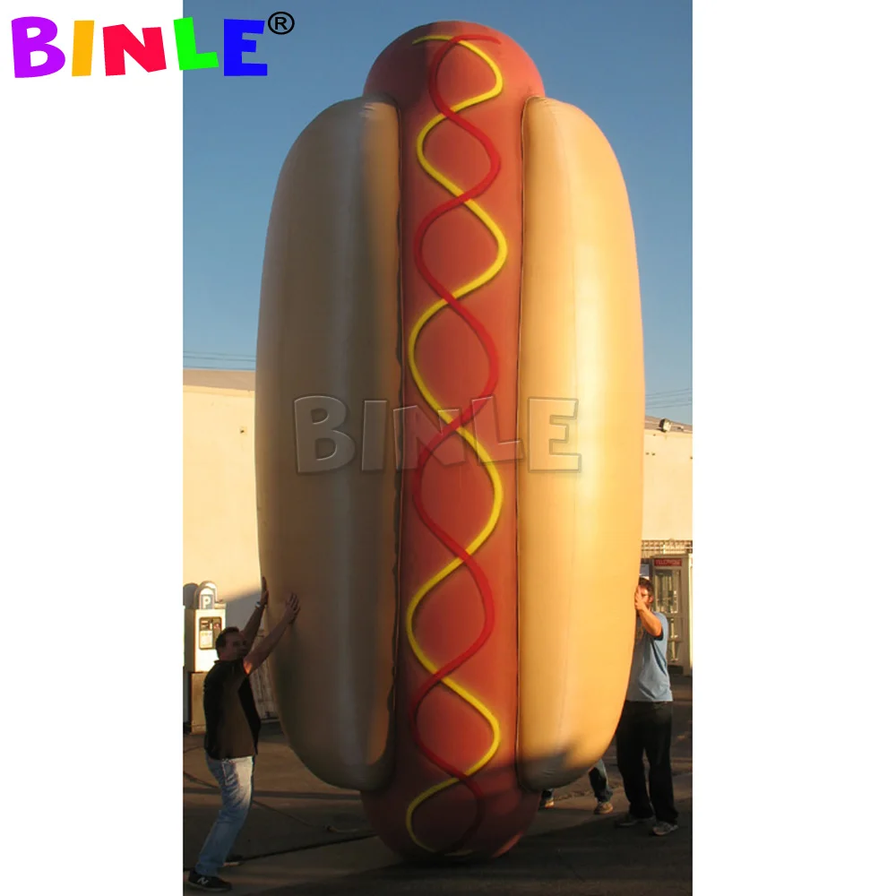 Oxford Giant Inflatable Hot Dog,ไส้กรอกพองการ์ตูนMascotบอลลูนBlower Fastอาหารจําลองรายการสําหรับโปรโมชั่น