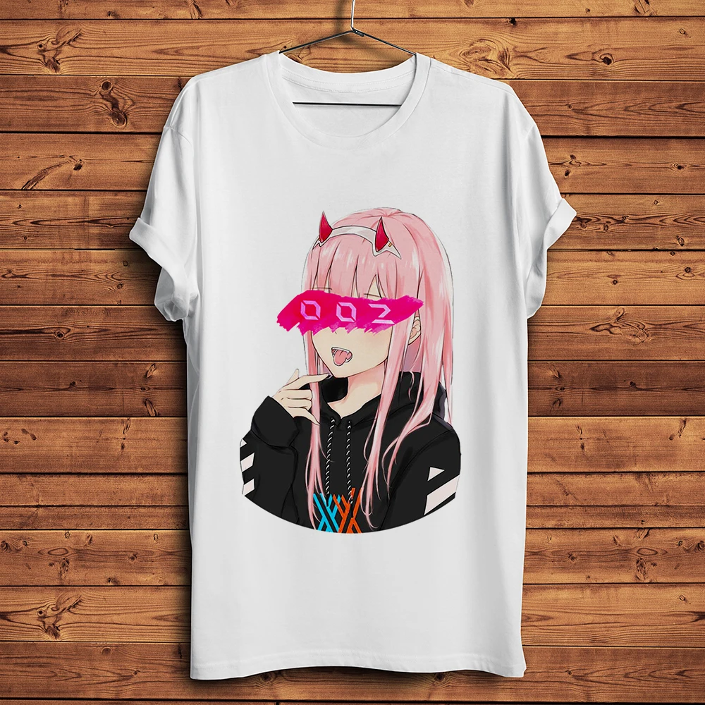 Otaku anime girl zero two funny manga t-shirt men,short sleeve new white casual tshirt unisex streetwear breathable