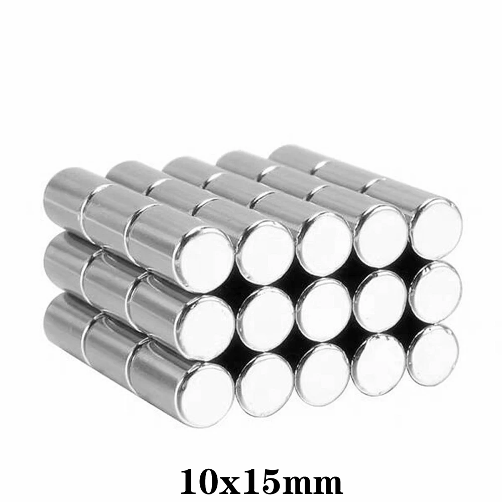 2/5/10/20/30/50pcs 10x15 mm Neodymium Strong Magnet 10mmX15mm Permanent Round Magnet 10x15mm Powerful Magnetic Magnets 10*15