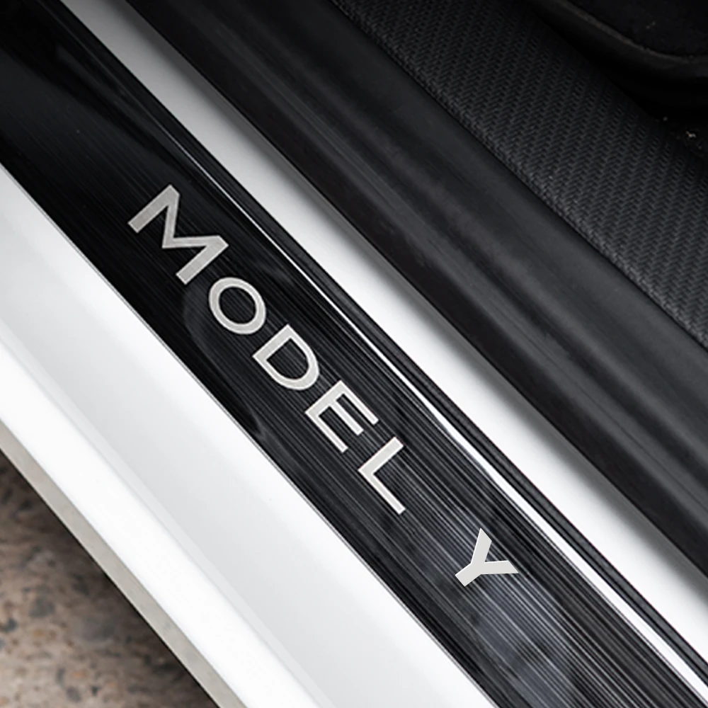 Heenvn ModelY Decorazione del davanzale della porta Copertura avvolgente per Tesla Model Y 2023 Accessori Striscia di protezione del pedale Modello