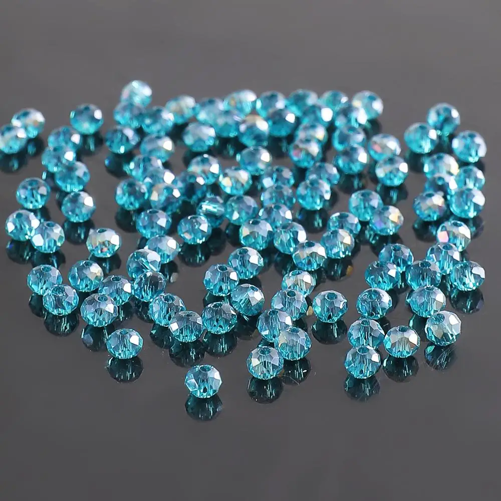 Colorful AB 4mm 100pc Austria Crystal  5040 Briolette Beads Loose Crystal Beads for Jewelry Making Necklace Bracelet Accessories