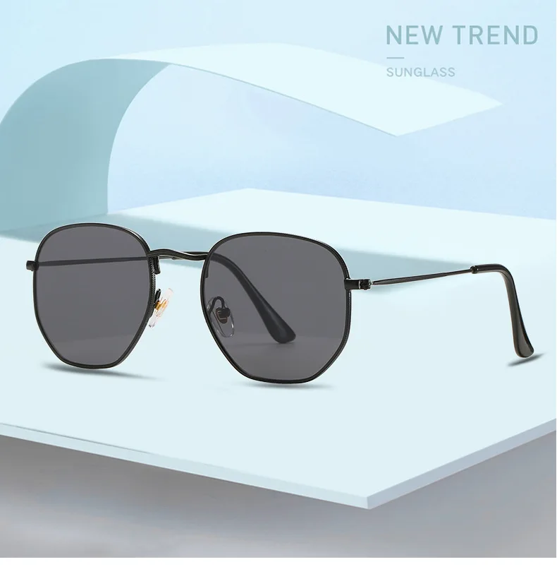 

2021 Classic Small Frame Round Sunglasses Women/Men Brand Designer Alloy Mirror Sun Glasses Vintage Modis Oculos