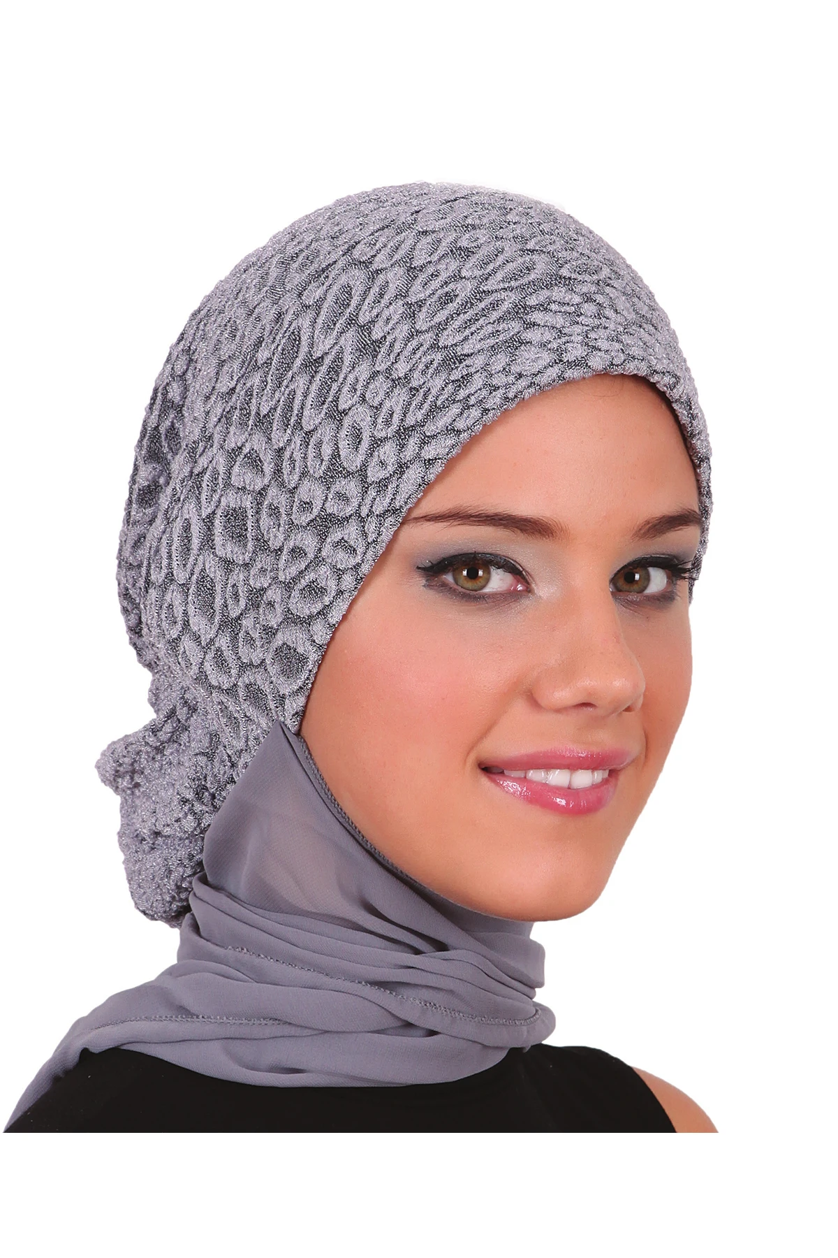 2024 New Fashion Brocade Knob With Shawl Ready Turban Hijab Bonnet Scarf Cancer Cap Special Women Product Beret Bandana