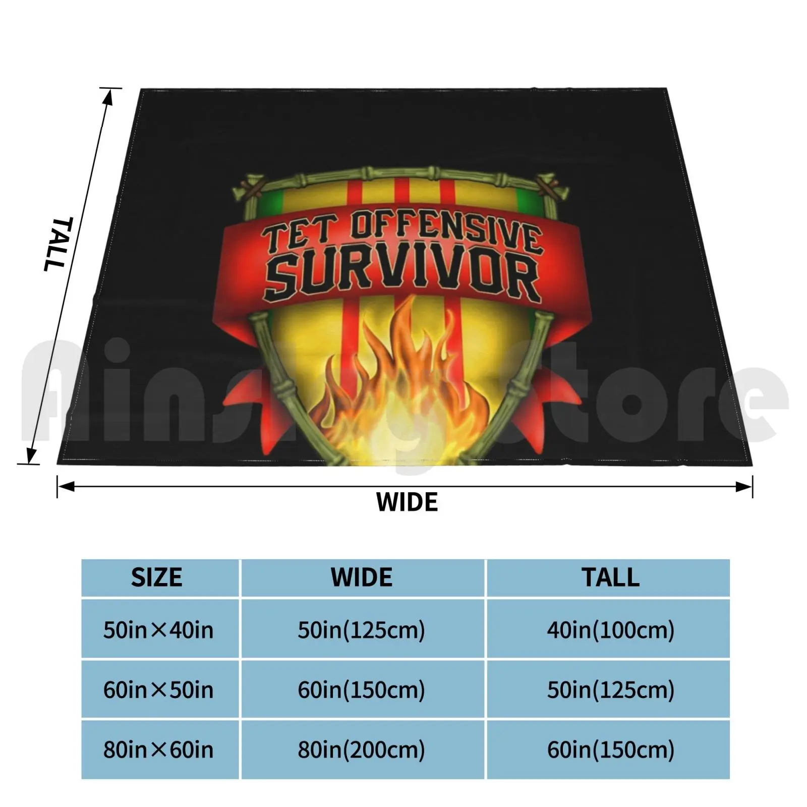 Vietnam Veteran Tet Offensive Survivor Blanket Fashion Custom Veteran Vietnam Military Navy Army Vietnam Veteran Air Force