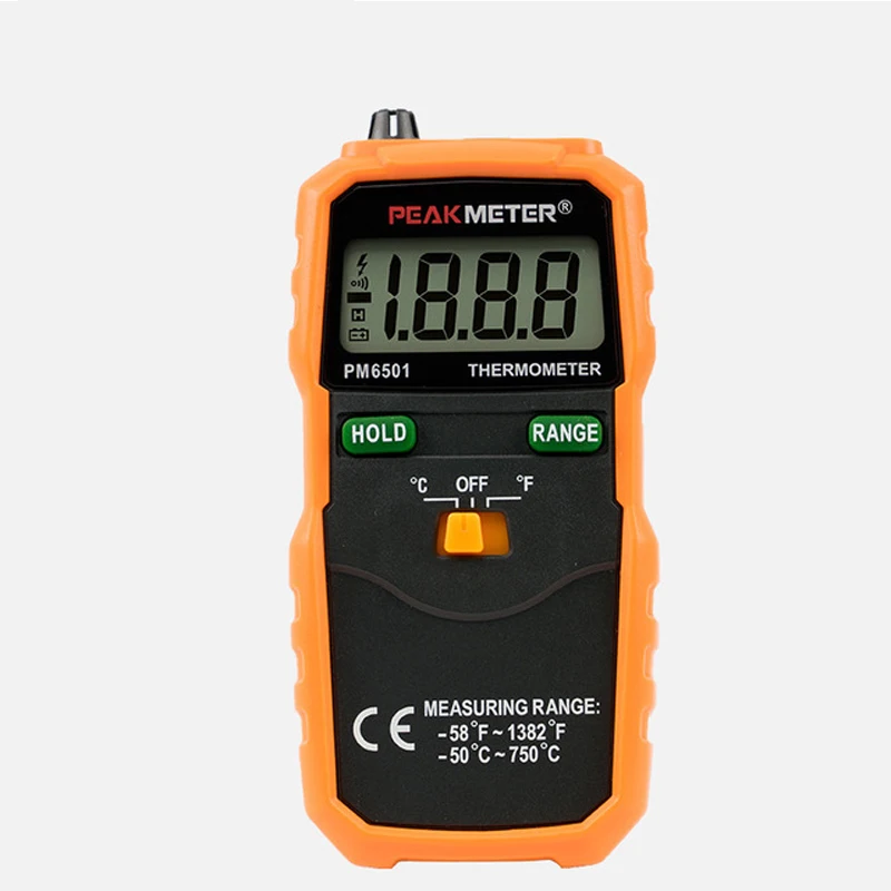 PEAKMETER PM6501 Digital Thermometer -50~750C Degree Professional LCD Display Wireless K Type Temperature Meter Thermocouple