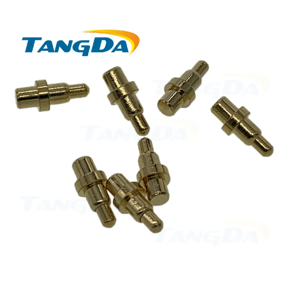 

TANGDA 3*7mm factory customized current conduction POGOPIN connector 3 7 mm gold-plated copper spring pin thimble