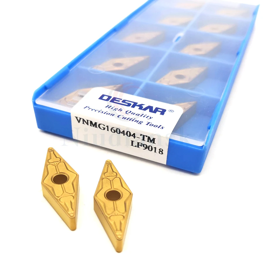 Outils de tournage de tour CNC, inserts en métal dur, résistance à l'usure, insertion de coupe, VNMG160404-TM VNMG160408-TM VNMG160412-TM LF9018, 10 pièces