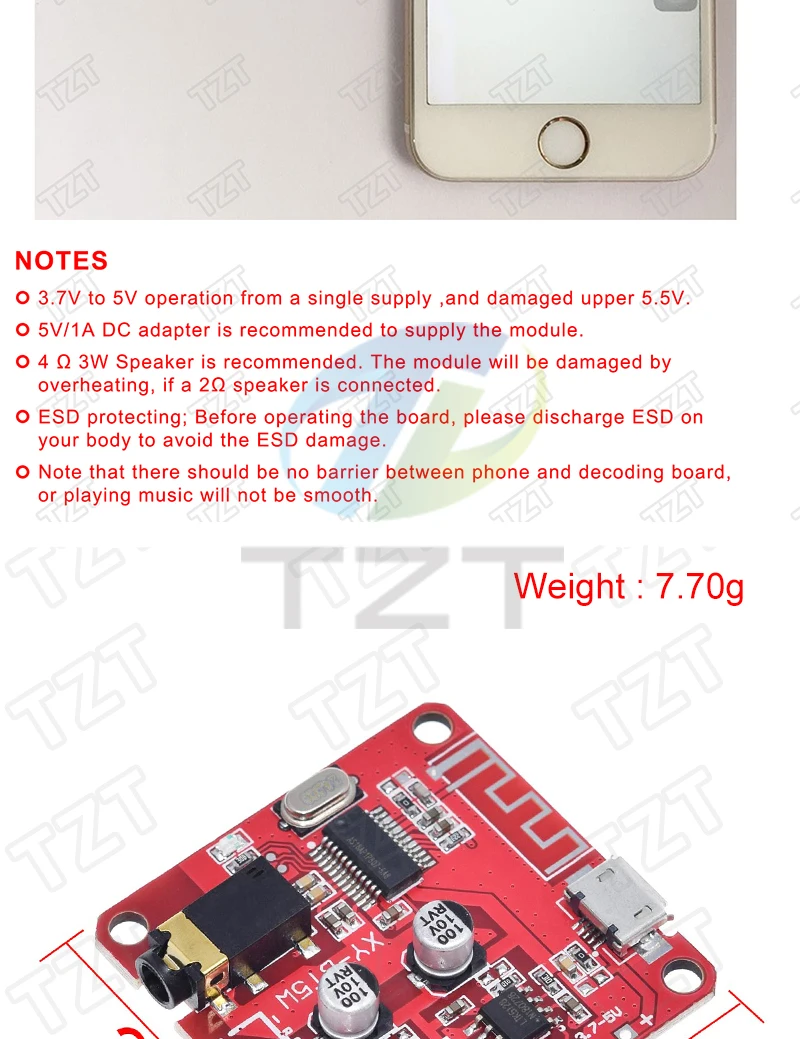 Bluetooth Audio Empfänger bord Bluetooth 4,1 BT 5,0 Pro XY-WRBT MP3 Lossless Decoder Board Wireless Stereo Musik Modul Mit Fall – Detail 27