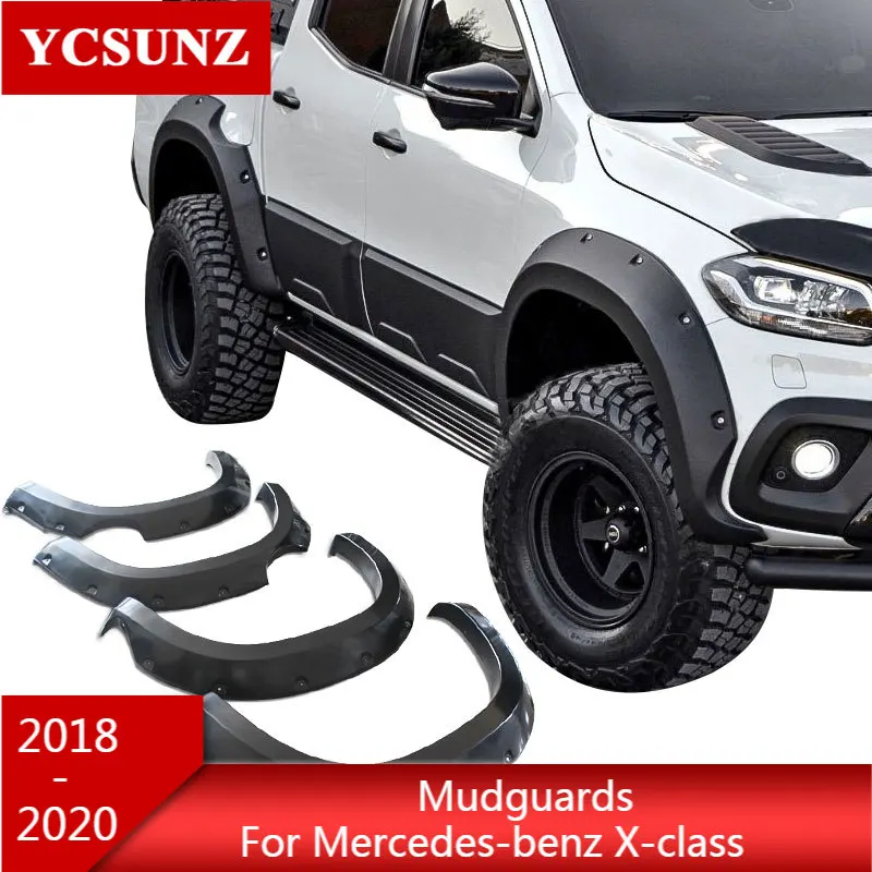 Abs modificado pára-lamas arco da roda fender flare para mercedes-benz x-class 2018 2019 2020 2021 tanque duplo capa novo estilo do carro