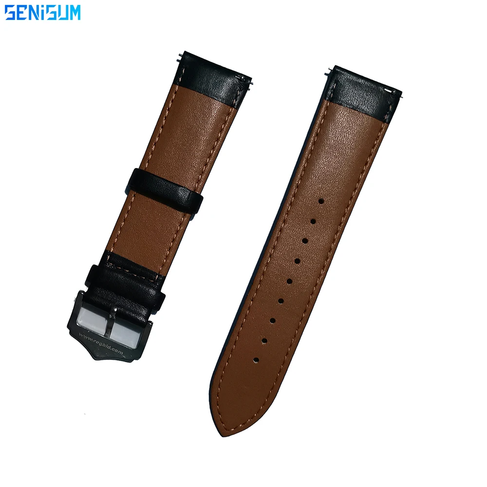 IP68 Rogbid Mutig Bro Original Ersatz Strap Echtem Leder Silikon Gürtel Für Smart Uhr 24mm breite