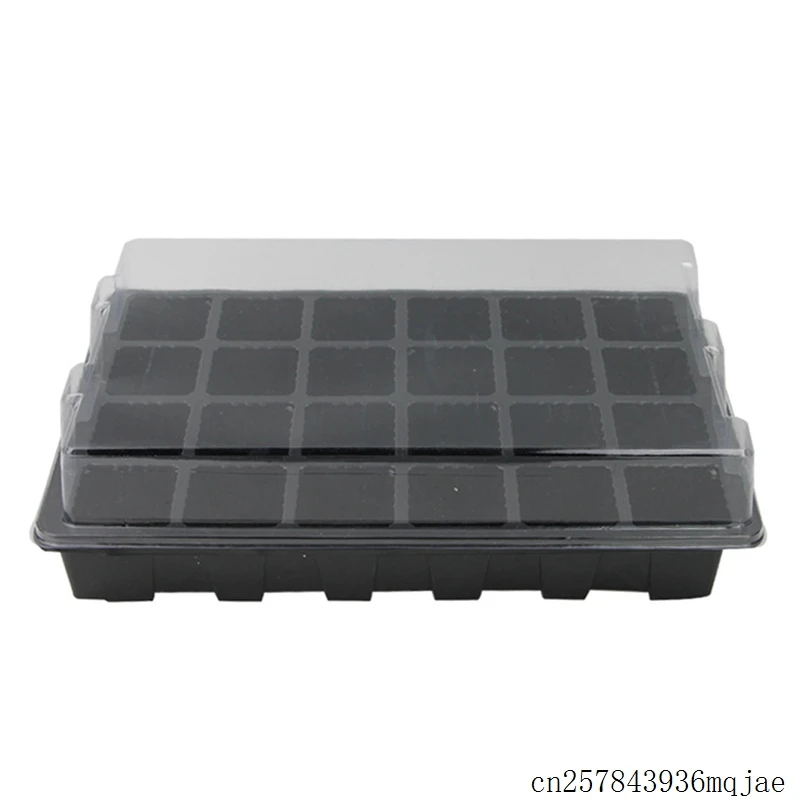 50 Pcs Plant Seed Tray Plastic 24 Holes Nursery Pot with Lid Garden Plant Germination Kit Grow Box