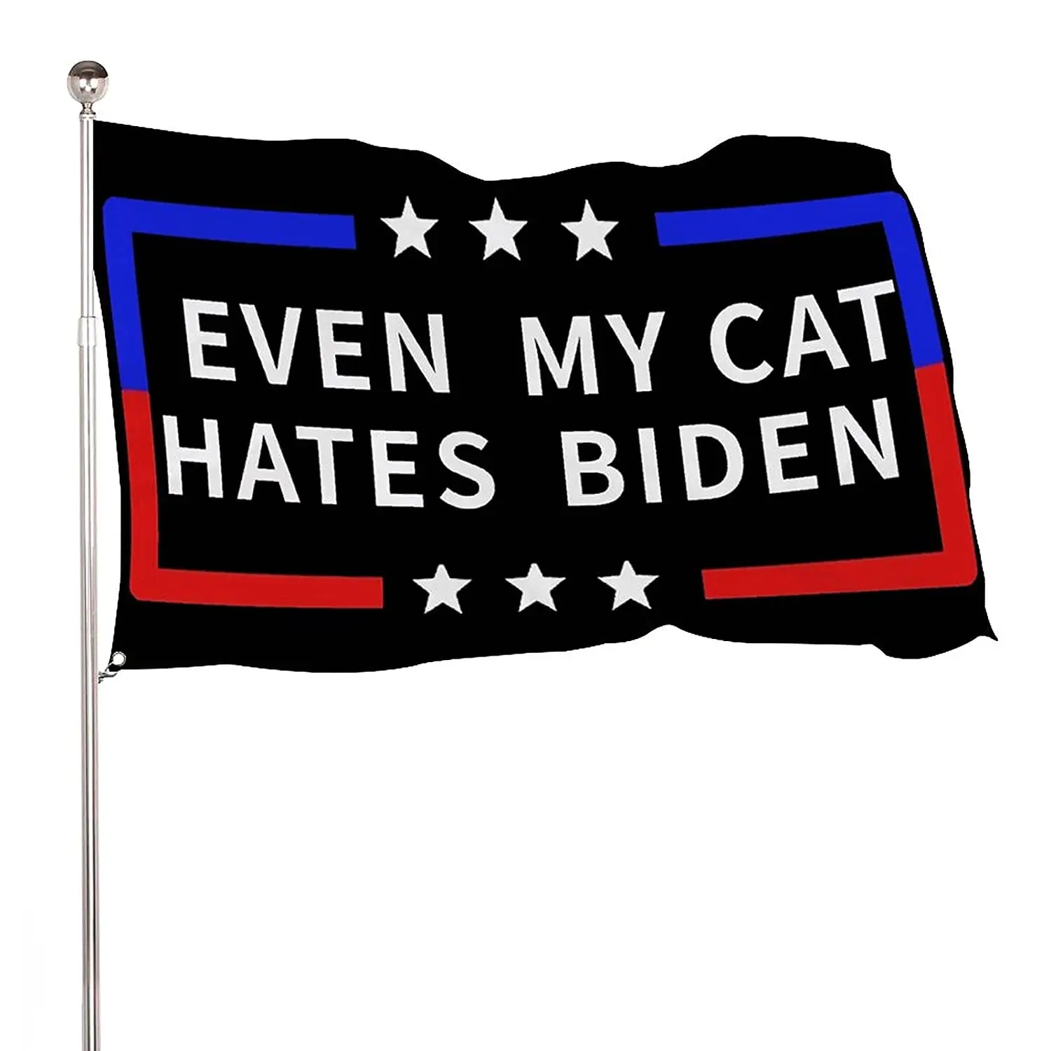 Even My Cat Hates Biden Anti Biden Flag, Outdoor Decorations, Garden Yard Sign Banner,Vivid Color and UV Fade Resistant, 3x5 Fee