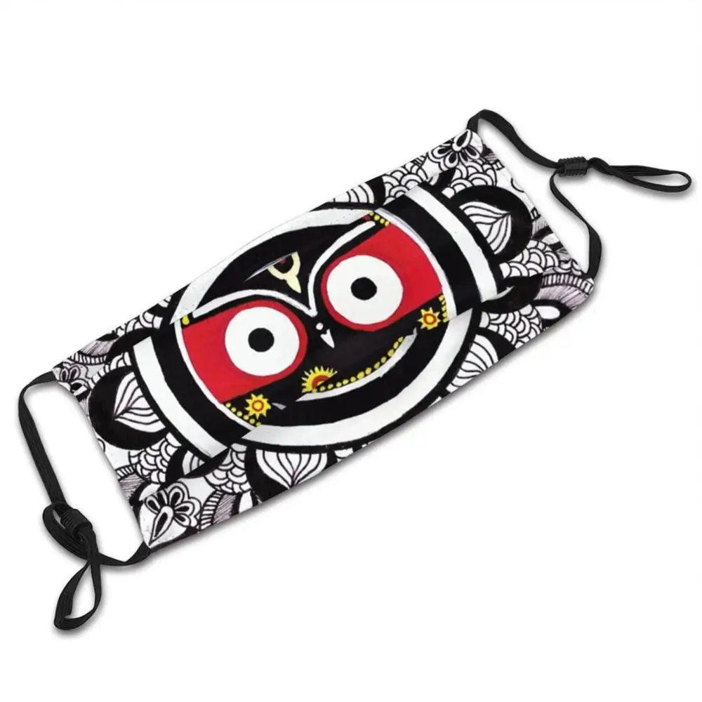 Senhor jagannath mandala arte padrão personalizado lavável filtro pm2.5 adulto crianças máscara krishna jaganath hindu deus hinduísmo