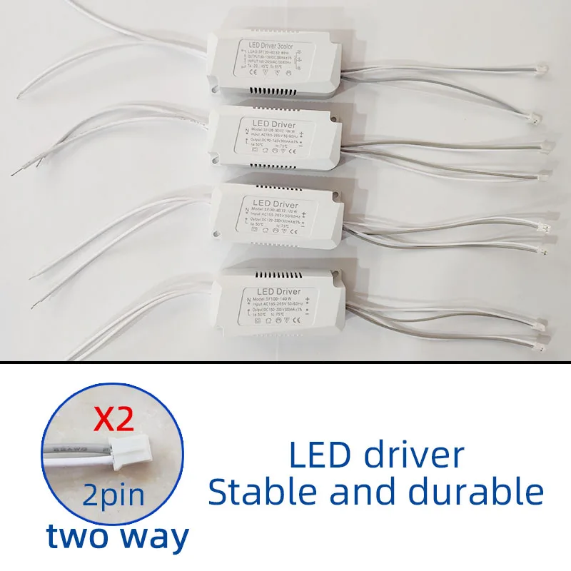 LED Driver Adapter For LED Lighting Two Way 60W 80W 100W 120W AC220V Non-Isolating Transformer For LED Ceiling Light Replacement