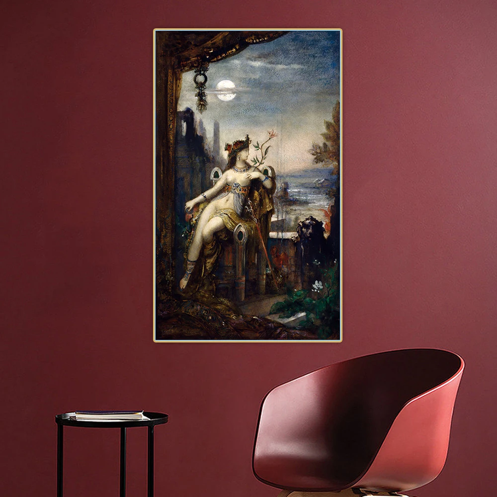 Cleopatra by Gustave Moreau Canvas Oil Painting Artwork Aesthetic Picture Poster Wall Hanging Decor Home Living Room Decoration