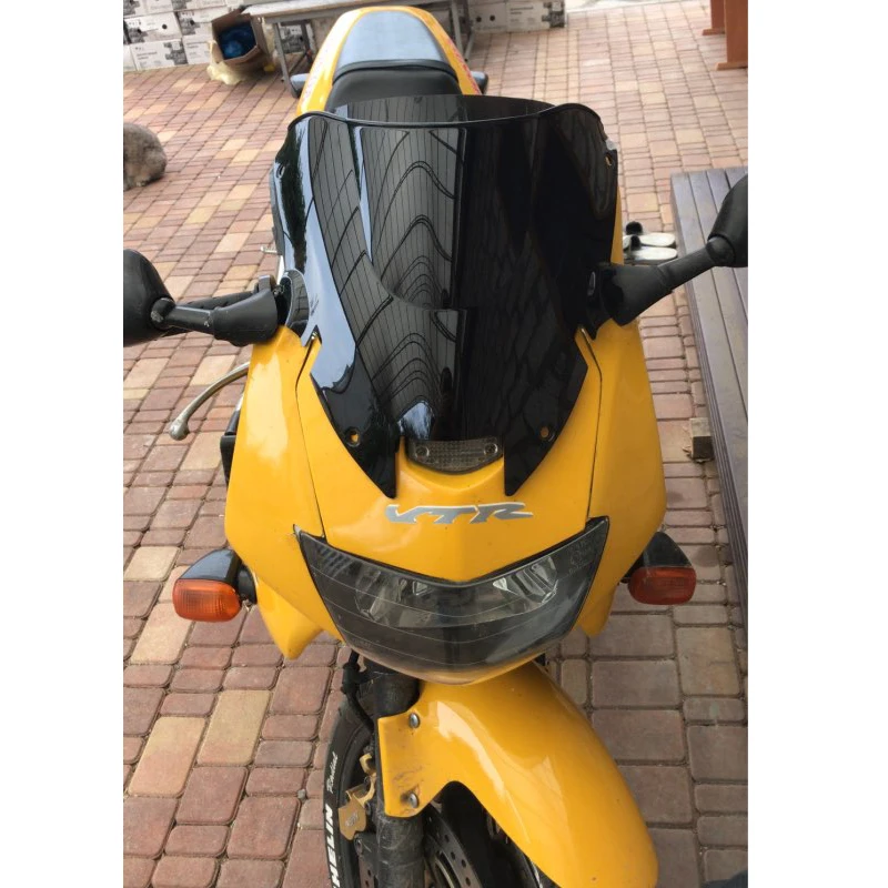 Motorcycle Double Bubble Windshield WindScreen Screen For 1997 - 2006 Honda Super Hawk VTR 1000 F VTR1000 VTR1000F Firestorm