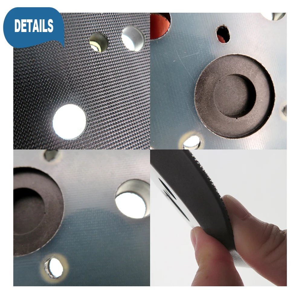 5 Inch 125M 5 Hole Backing Pad Hook and Loop Sander Pad Replacement for Porter Cable 333 334 Sander Replace 13904 13909