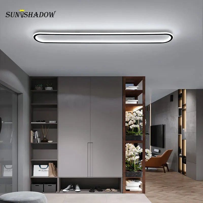 Modern LED Ceiling light 120CM 100CM Large Ceiling lamp For Living room Bedroom Dining room Kitchen Corridor Lights Black&Gold