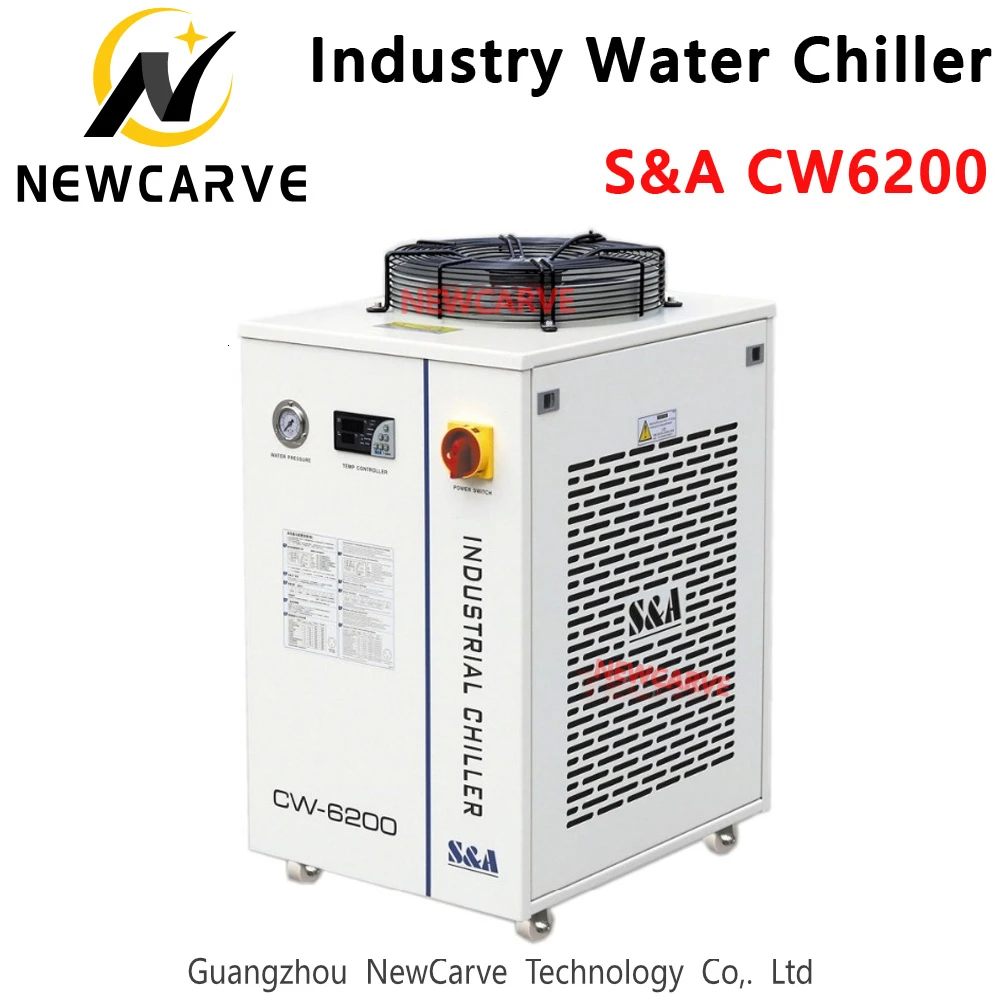 

Industrial Water Cool Chiller S&A CW6200 5100W Capacity For CO2 Laser Machine Cooling 600W CO2 Laser Tube NEWCARVE