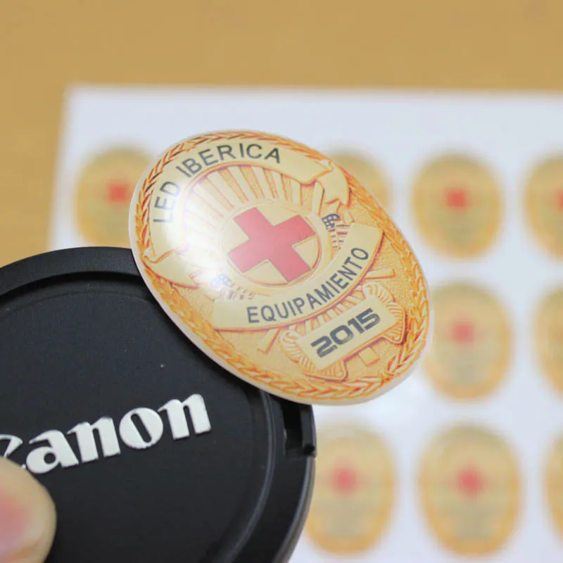 Europese Hot Koop Epoxy 3d Floor Sticker Custom Design Dome Sticker 3d Hars Sticker Kerstcadeau