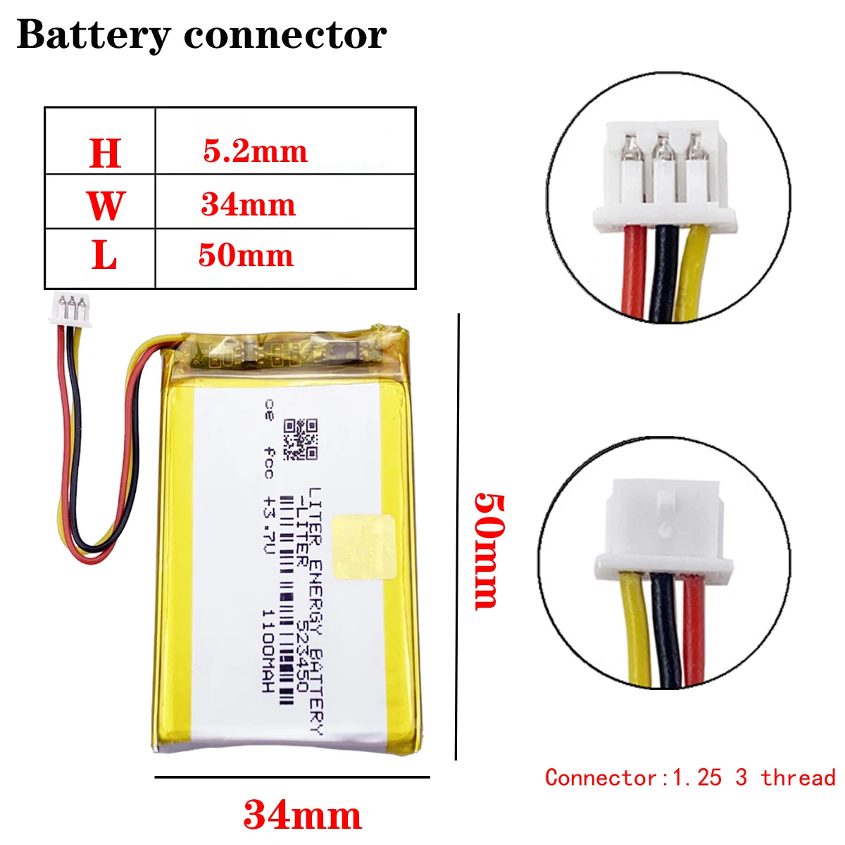 3 gwint 523450 3.7V,1100mAH akumulator litowo-jonowy do GPS,mp3,mp4,mp5,dvd wymień Corsair Void PRO RGB Wireles bluetooth