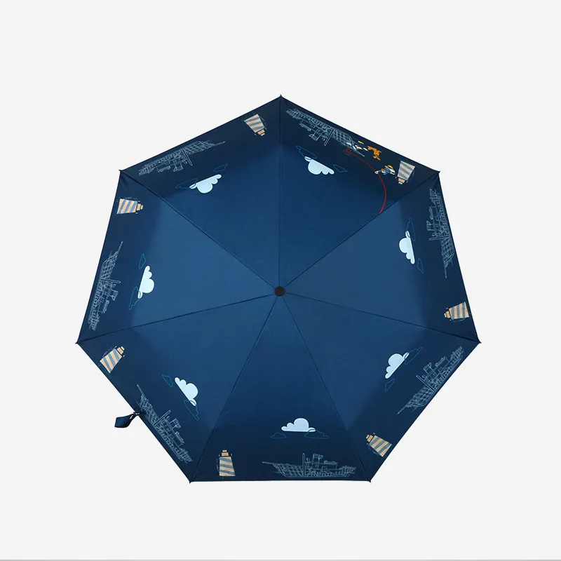 Disney Mickey Windproof Travel Umbrella Rain Sun Children Men Women Umbrella, Auto Open Close Button, Compact Protection