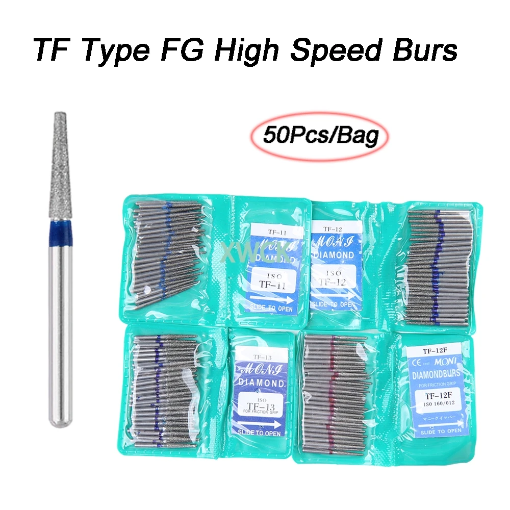 

1bag/ 50pcs TF SERIES Dental Diamond FG High Speed Burs for polishing Dental Burs