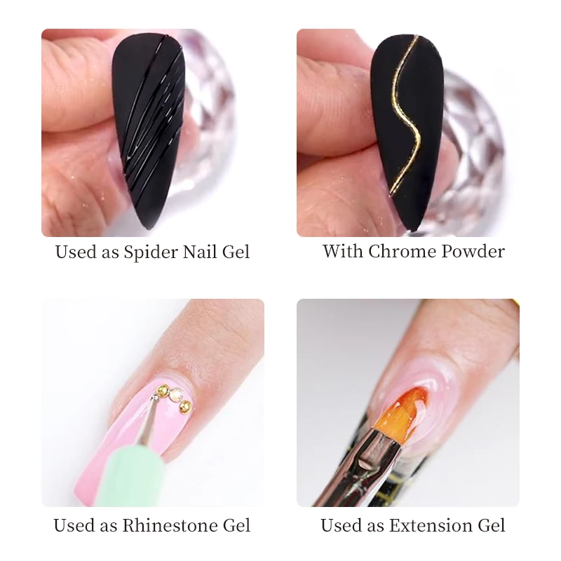 NICOLE DIARY 4 in 1 Spider Liner Nail Gel Polish Acrylic Extension Lamp Gel Lacquers Adhensive Glue Gel Manicures Building