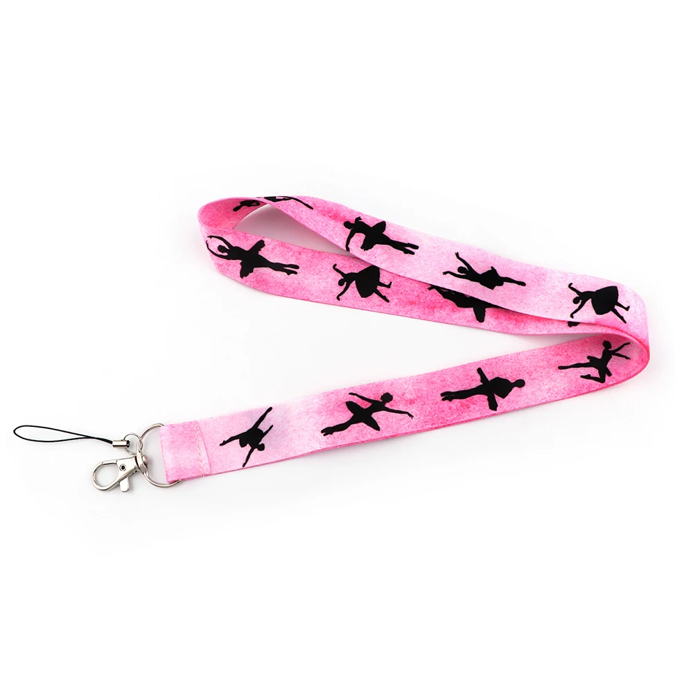 K3030 Ballet Pink Lanyard Student Access Card Holder Employee Name ID Card Cover Work Certificate Identity Badge Business Case