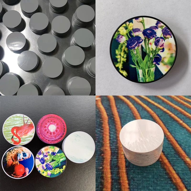 Sublimation Aluminum Sheet Heat Transfer Round Pendant Cushion Piece Home Decoration DIY Christmas Gifts