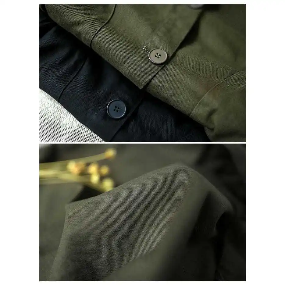 5544 Artsy Women Mid-Length Hooded Trench Coat Casual Simple All-Match Big Pocket Elegant Daily Fashion Urban Green Windbreaker