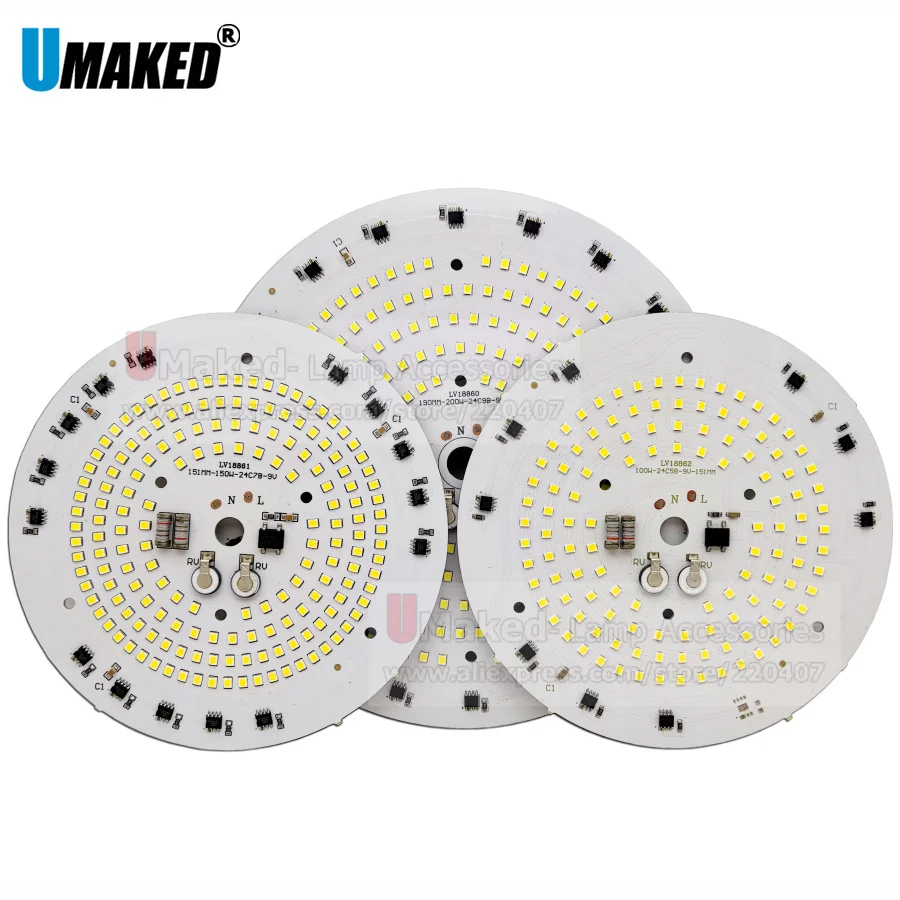 200W AC 220v led pcb SMD2835 100W 150W  integrated ic driver, Led beads smart IC SMD, Led Light Source For high bay light