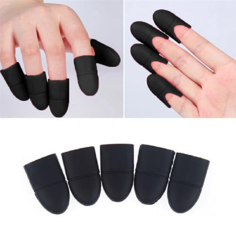 10Pcs/set Silicone Nail Art Soak Off Cap Clips Varnish UV Gel Polish Remover Wrap Tool Nail Wipes Manicure Tools