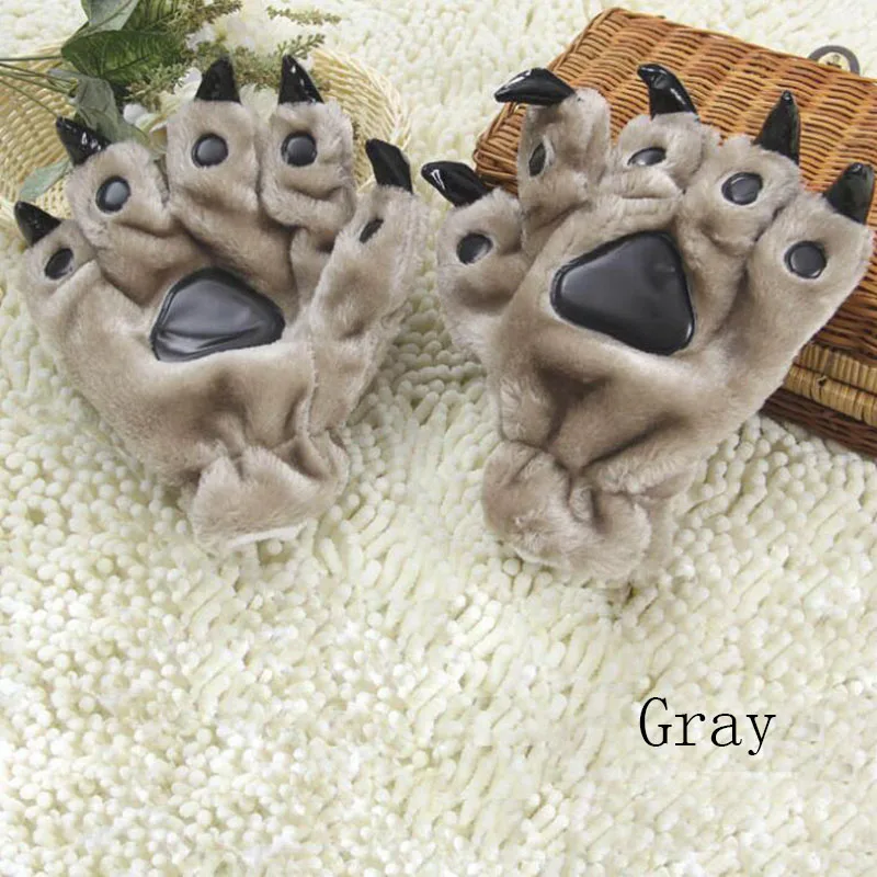 Women Men Cosplay Soft Plush Warm Paw Gloves Halloween Costumes Gifts Mittens Lovely Cartoon Animal Bear Cat Claw Paw Gloves G78