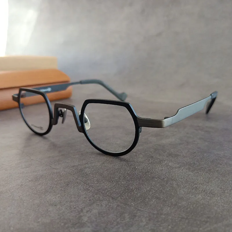 Vintage Round Pure Titanium  Eyeglasses Frames  Men Women Optical Glasses Frame  Retro Premium Prescription Eyeglass Frames