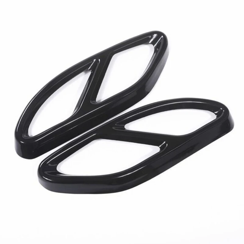 

Black Car Rear Exhaust Muffler Cover Sticker Molding For Mercedes-Benz CLA Class C117 2016 2x Exhaust Muffler Cover Trim